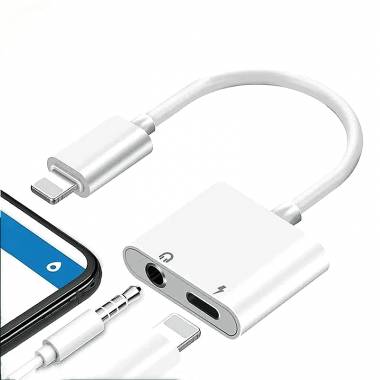 Αντάπτορας κινητού Lightning To 3.5mm Jack & Lightning Charging Adapter
