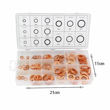 Σετ ροδέλες χαλκού 150τεμ - Copper washer assortment