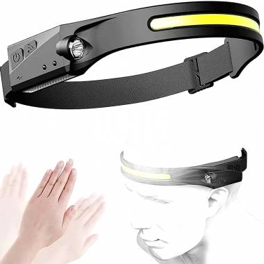 Επαναφορτιζόμενος USB φακός κεφαλής LED - All prespectives induction headlamp