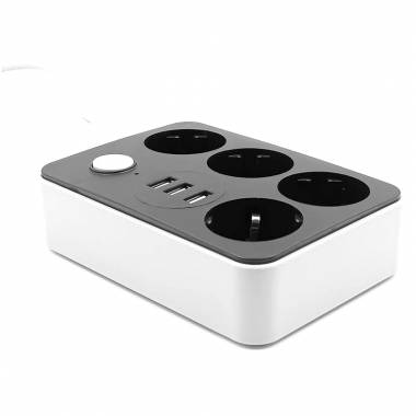 Πολύμπριζο 4 Θέσεων 3 θύρες USB 2.4Α CX-U314 - 3USB 4 Power Socket
