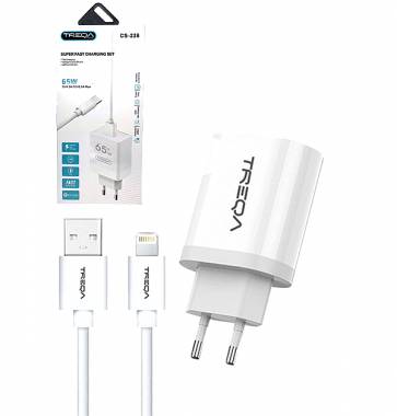 Φορτιστής Γρήγορης Φόρτισης CS-228 65W Λευκός IOS