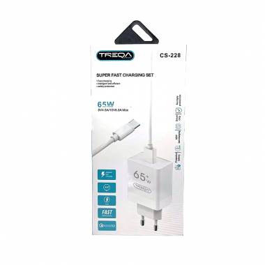 Φορτιστής Γρήγορης Φόρτισης CS-228 65W Λευκός IOS