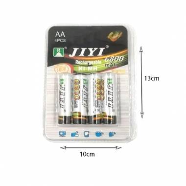 Επαναφορτιζόμενη μπαταρία ΑA JIYI Νi-MH 1,2V 2800mAh 4 τμχ - Rechargeable battery AA 4pcs