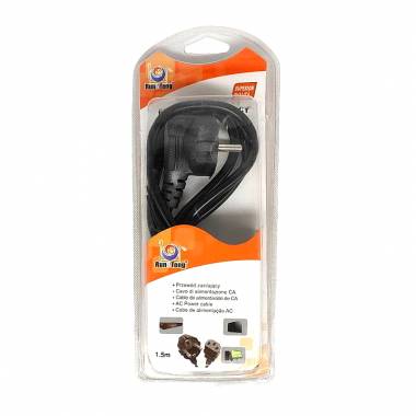 Run & Teng Καλώδιo Τροφοδοσίας για PC Μαύρο 1.5m - PC cable