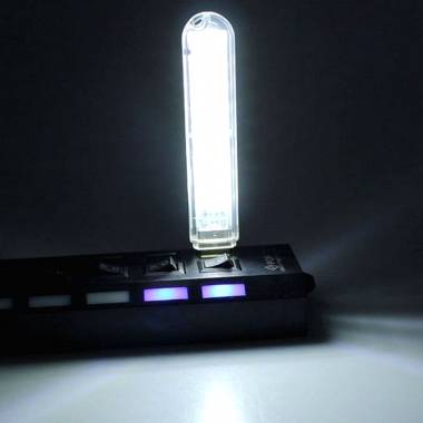 Mini USB LED φορητό φως με 8 led Cool white
