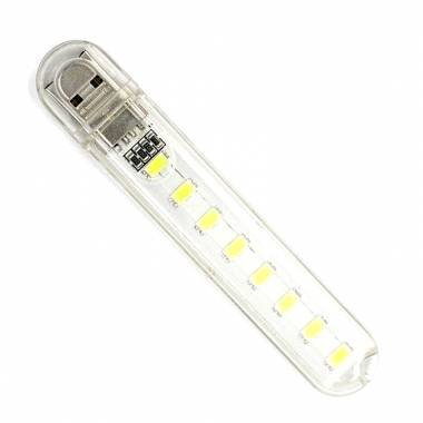 Mini USB LED φορητό φως με 8 led Cool white