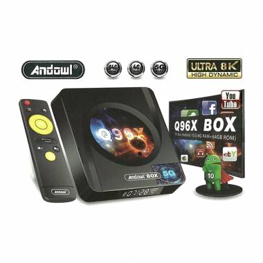 Andowl TV Box Q96X 8K UHD με 4GB RAM και 64GB Αποθηκευτικό Χώρο με Λειτουργικό Android 12.0