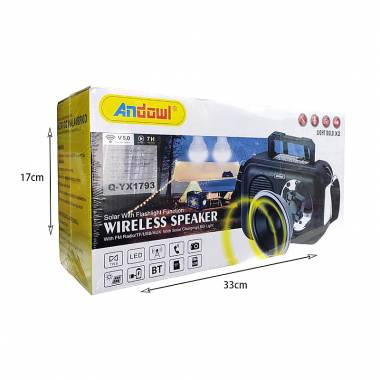 Andowl Q-YX1793 ηλιακό φορητό ηχείο με USB - Solar wireless speaker