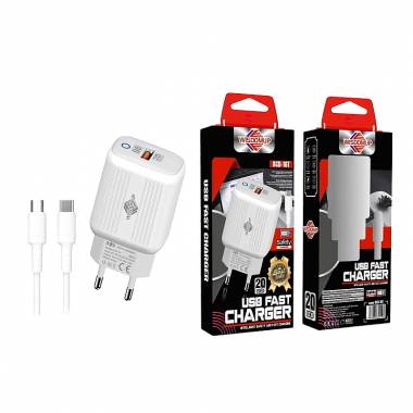 Wisdomup Φορτιστής Κινητού με 1 θύρες USB & καλώδιο Micro 20W OCD-16V - Fast Charger