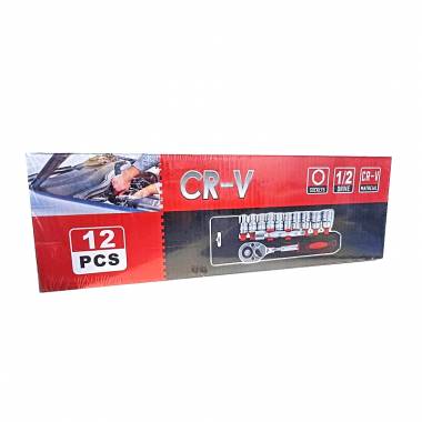 Σετ Καστάνια Καρυδάκια 1/2" Τεμάχια CR-V 12τεμ - CR-V Set Sockets