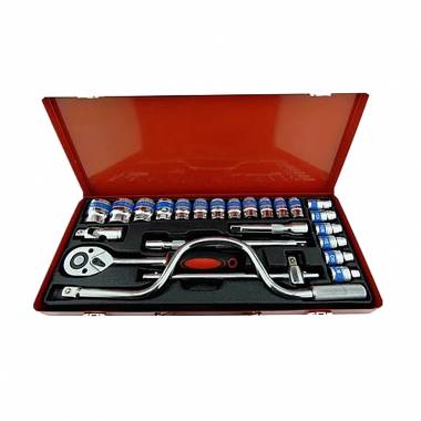 CR-V Σετ Καρυδάκια 24τεμ 1/2" - 24pcs socket set chrome vanadium