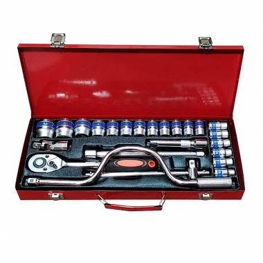 CR-V Σετ Καρυδάκια 24τεμ 1/2" - 24pcs socket set chrome vanadium