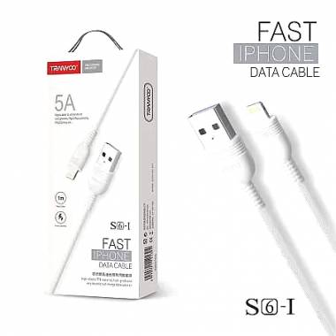 TRANYOO Καλώδιο δεδομένων lighting 5A 1m S6-I - Fast charger cable