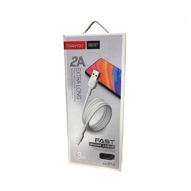 Tranyoo Καλώδιο δεδομένων lighting IOS 2A 3m S7-l - Fast charger lighting cable