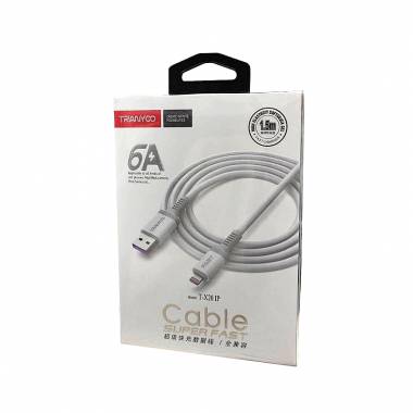 Tranyoo Καλώδιο δεδομένων lighting IOS 6A 1.5m T-X20 IP - Fast charger cable