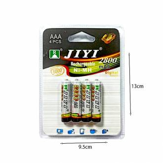 Επαναφορτιζόμενη μπαταρία ΑAA JIYI Νi-MH 1,2V - 2800mAh - 4 τεμάχια - Rechargeable battery AAA