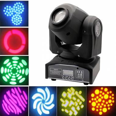 Φωτορυθμικό με περιστρεφόμενη κεφαλή 10W- Mini moving projector 10W