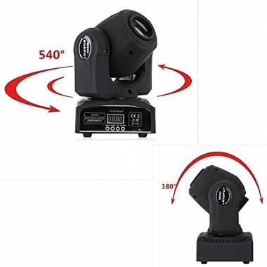 Φωτορυθμικό με περιστρεφόμενη κεφαλή 10W- Mini moving projector 10W