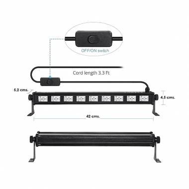 UV μπάρα φωτισμού LED Blacklight - UV LED Black light bar QY-DJ-UV005