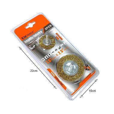 Em Tools Σετ Συρματόβουρτσες με Αξονάκι Δράπανου 1.5"(38mm) & 2.5"(65mm) - Drill Brush