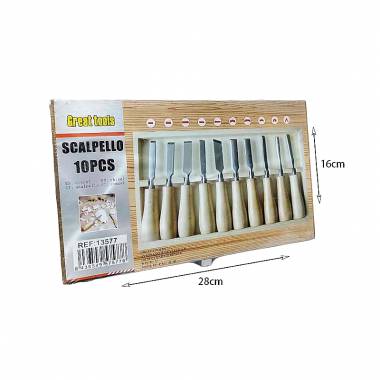 Great Tools Σετ Σκαρπέλα Ξυλογλυπτικής 10τμχ – Scalpello Chisel