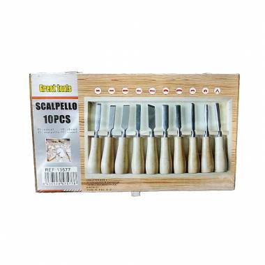 Great Tools Σετ Σκαρπέλα Ξυλογλυπτικής 10τμχ – Scalpello Chisel
