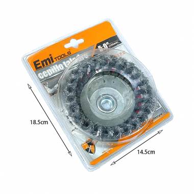 Emi Tools Συρματόβουρτσα καμπάνα στριφτή 125mm 5.0" - Drill Brush