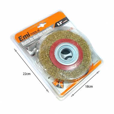 Emi Tools Συρματόβουρτσα Δίδυμου Τροχού 150mm 6.0" - Parallel Wire Wheel