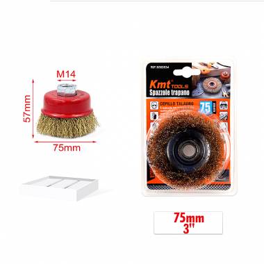 KMT Tools Συρματόβουρτσα γωνιακού τροχού 75mm M14 RIF:9363534 - Drill Brush
