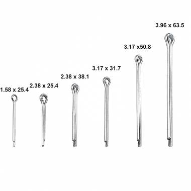 Κοπίλιες ασφάλειες σετ 555τμχ - Cotter pin assortment
