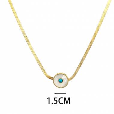 Γυναικείο Ατσάλινο Κολιέ Με Μπλε Πέτρα – Women’s Steel Necklace