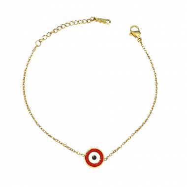 Γυναικείο Ατσάλινο Βραχιόλι Με Ματάκι - Women's Steel Bracelet