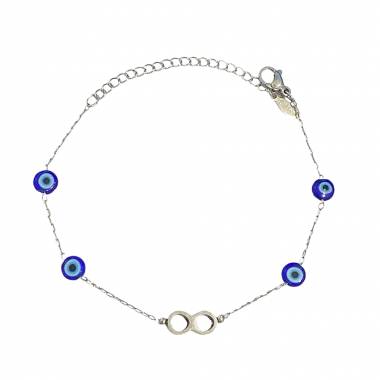 Γυναικείο Ατσάλινο Βραχιόλι Με Ματάκια - Women's Steel Bracelet