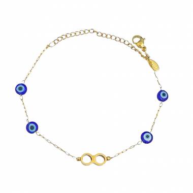 Γυναικείο Ατσάλινο Βραχιόλι Με Ματάκια - Women's Steel Bracelet