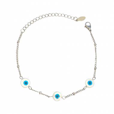 Γυναικείο Ατσάλινο Βραχιόλι Με Ματάκια - Women's Steel Bracelet