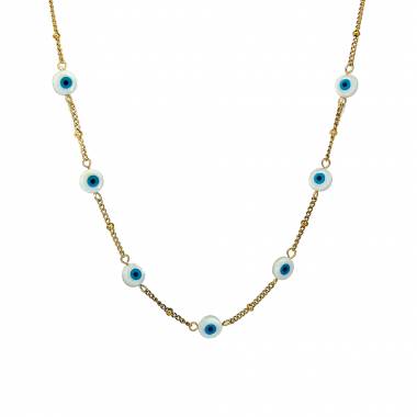 Γυναικείο Ατσάλινο Κολιέ Με Ματάκια – Women’s Steel Necklace