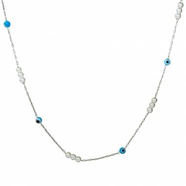 Γυναικείο Ατσάλινο Κολιέ Με Ματάκια – Women’s Steel Necklace