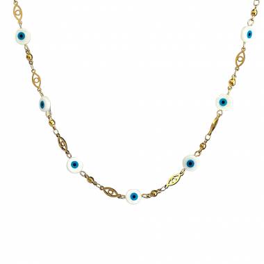 Γυναικείο Ατσάλινο Κολιέ Με Ματάκια – Women’s Steel Necklace
