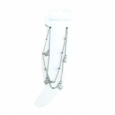 ΑΛΥΣΙΔΑ ΠΟΔΙΟΥ ΑΤΣΑΛΙΝΗ-STEEL FOOT CHAIN