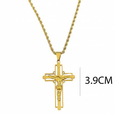 Ανδρικό Ατσάλινο Κολιέ Σταυρός – Men’s Steel Necklace