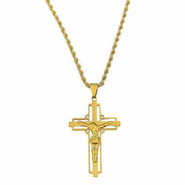 Ανδρικό Ατσάλινο Κολιέ Σταυρός – Men’s Steel Necklace