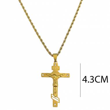 Ανδρικό Ατσάλινο Κολιέ Σταυρός – Men’s Steel Necklace
