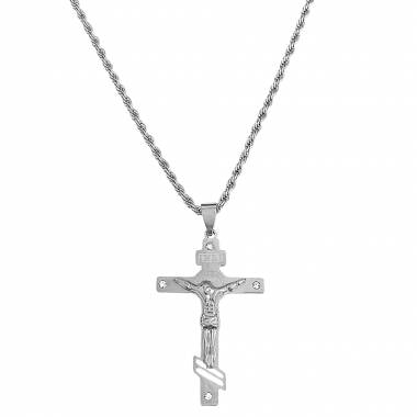 Ανδρικό Ατσάλινο Κολιέ Σταυρός – Men’s Steel Necklace