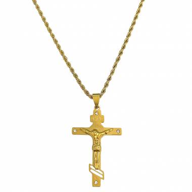 Ανδρικό Ατσάλινο Κολιέ Σταυρός – Men’s Steel Necklace