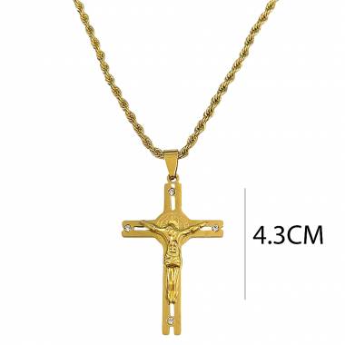 Ανδρικό Ατσάλινο Κολιέ Σταυρός – Men’s Steel Necklace