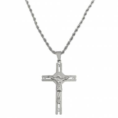 Ανδρικό Ατσάλινο Κολιέ Σταυρός – Men’s Steel Necklace
