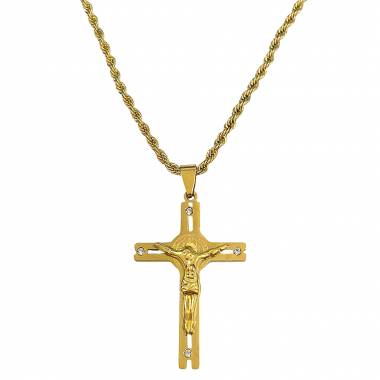 Ανδρικό Ατσάλινο Κολιέ Σταυρός – Men’s Steel Necklace