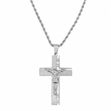 Ανδρικό Ατσάλινο Κολιέ Σταυρός – Men’s Steel Necklace