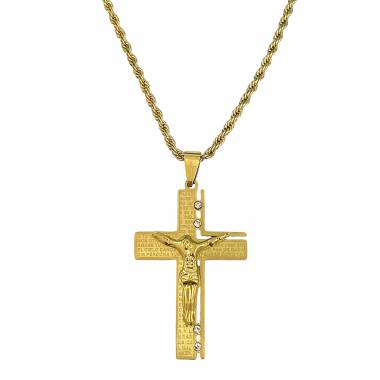Ανδρικό Ατσάλινο Κολιέ Σταυρός – Men’s Steel Necklace