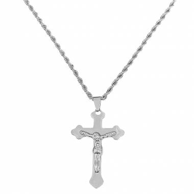 Ανδρικό Ατσάλινο Κολιέ Σταυρός – Men’s Steel Necklace